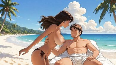 Sun Choked Naked Public Beach Sex Cartoon 3d Ai Animation