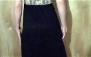 Sissy in new dress and panties