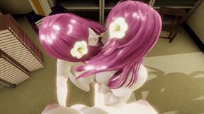 Commander Futa x Devola & Popola Bisexual kissing and Licking