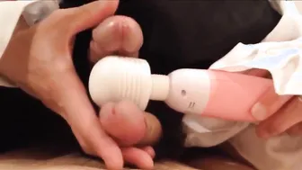 Two Asian Crossdressers Toy and Cum Together