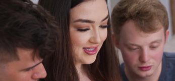 Thick stepmom Cassie Lenoir bends over for her ste