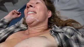 She said &quot;Jesus, it&#039;s still cumming&quot;, huge facial cumshot