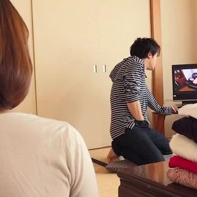 Wife&#039;s mother and son-in-law got excited when they watched porn alone together...2