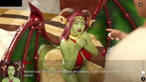 demoness sucks cock while gf swings - the spellbook corruption route #6 animated sex game