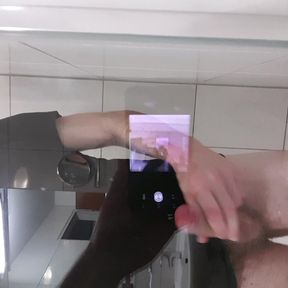 Giant cum shot on glass