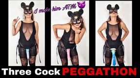 Peggathon! 3-in-1 Huge Strap On Rough Extreme ATM Pegging Session FULL VIDEO Training Zero Femdom FLR Strapon Mistress