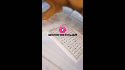 Golden shower on Quran Page 1st time