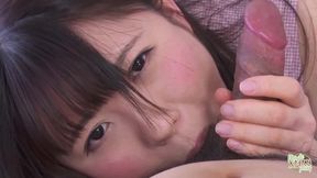 Petite Asian slut gives intense handjob and blowjob
