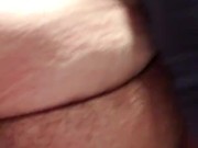 Ftm bbw masturbating and moaning in public bathroom while someone listens
