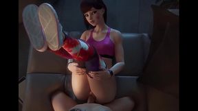 DVa cute stockings pussyfuck