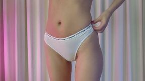 Tiny Redhead Panties Try on