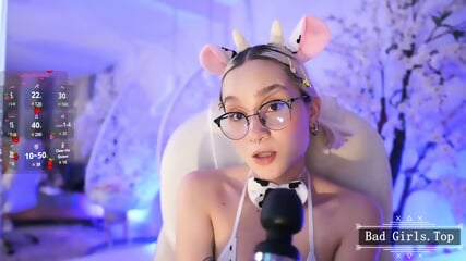 Very cute skinny small tits blonde teen web solo