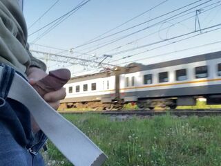 Masturbation by railway