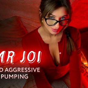 ASMR JOI. Your sexy lady in red Fast and Aggressive Mic Pumping Your Cock. Amy Haze