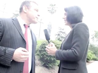 Hawt reporter screwed hard after interview