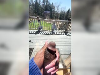 JACKING OFF BY THE WINDOW
