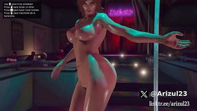 Tekken&rsquo_s Katarina Alves Erotic Pole Dance Show