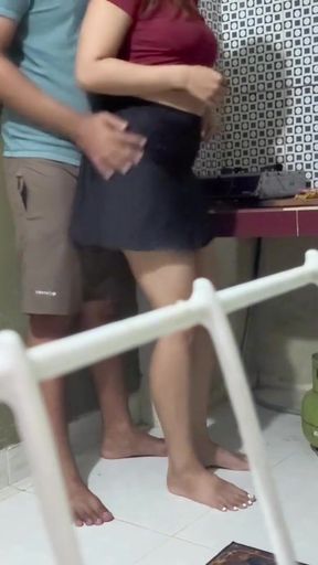 Asked to Serve My Stepfather&amp;#039;s Desires in the Kitchen   Clip 1