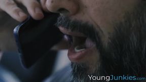 Huge titted Lexi Luna aggressively shoves her cunt into my mouth before sucking my dick