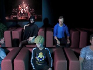 Cinema Animated Tease with a Soaked Ass - CG Animation Anime