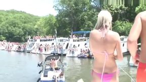 Amateur girls flashing pussy at public party