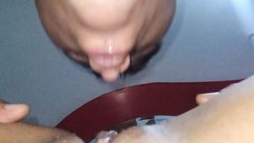 my cuckold husband gives me a great pussy eating and licking, blowing and sucking my pussy hole so rough and good