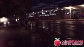 Curvy MILF's Wild Outdoor Adventure on a Busy Street!