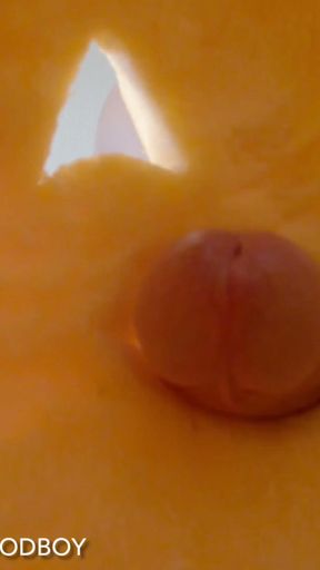 dick in pumpkin and I shoot inside!   Clip 2