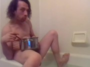 Eating Pasta Naked on Edge of My Bathtub and Pissing
