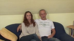 Slut threesome fuck with husband and lover in the same bed - 2