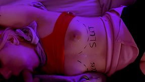 Insatiable cum dump gets her ass and mouth mistreated in sex party