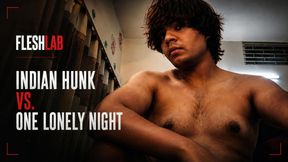 INDIAN HUNK VS ONE LONELY NIGHT: Indian Twink Spit-Lubes His Thick Cock and Feet at Night