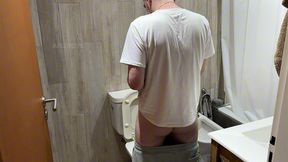 started with a piss... ended with my tongue in his hairy wet asshole