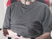 Plague Doctor Femboy Furry Jerks Off and Cums HARD With Leather Gloves (Full Video on OnlyFans)