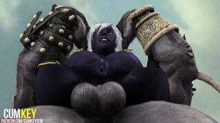 SFM Ebony ELF SITTING ON THE WRONG MUSHROOM Monster FUCK 3D Hentai Cartoon