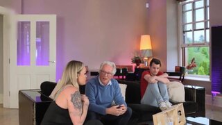 Frisky blonde housewife milks and rides her brother-in-law