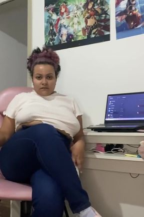 Stepmother Farting on Chair to Make Stepson Cum