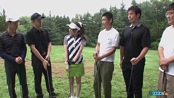 Another day golfing and sucking cocks for this super sexy bitch and her handsome men