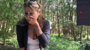 A Walk In The Woods Never Felt So Good! Public Orgasm Almost Caught!