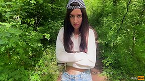 Caught A Girl Drawing Graffiti And Fucked Her In The Forest - Cum In Panties