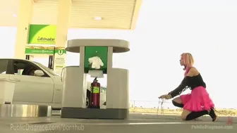 Punk Latina Amateur Dominated in Public BDSM Scene