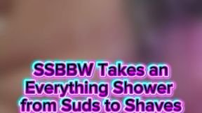SSBBW Takes an Everything Shower from Suds to Shaves with Jiggles