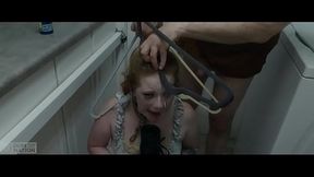 Degradation Slut Siren eats sloppy jizz from boot