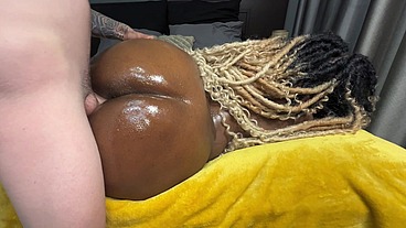 Fat Ass Black Girl Let Me Oil Her up and Fuck Her