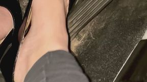 IRL Driving and Pedal Pumping in Patent Leather Heels