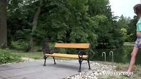 Anal for Ria Hill as she gets pissed all over the place in every hole she has - drinking piss out of ass is the best