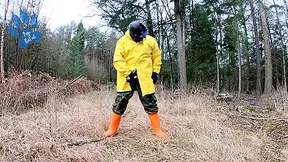 Raingear Pup Wanking Outdoors During Sunday Walkies (nearly Got Caught)