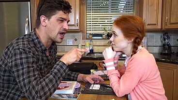 Cute Redhead Dolly Little Teases & Seduces Her Big Dicked Tutor Until He Fucks Her Senseless