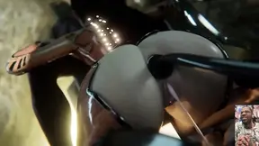 Eve Deepthroating BBC, Chun-li Deepthroating a Hard Cock While Mai Sucks on His Balls