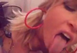 Insatiable blonde licks my dick like sweet lolly pop